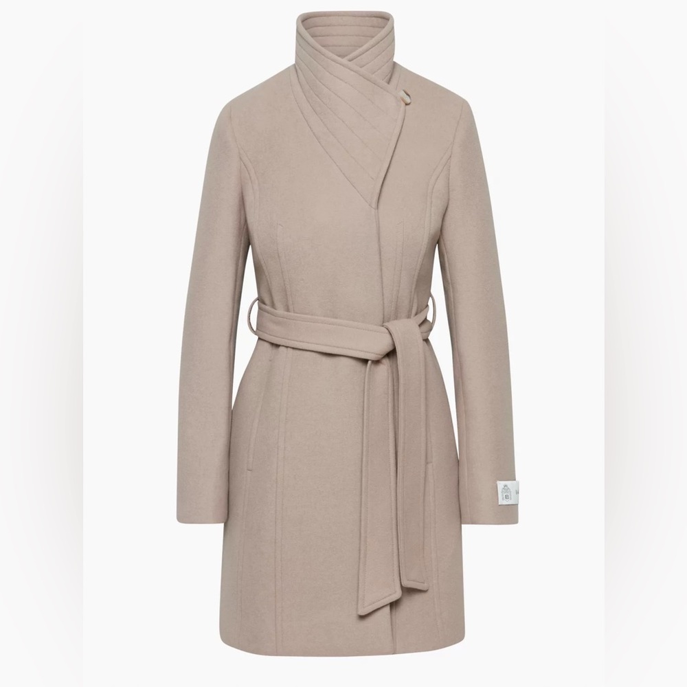 NWOT Babaton Connor Coat XXS Dovetail Taupe